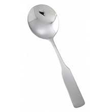 Winco 0016-04 Winston / Bellwood 6-1/8" Stainless Steel Medium Weight Bouillon Spoon
