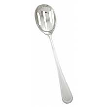 Winco 0030-24 11-1/2" Shangarila Flatware Stainless Steel Banquet Slotted Serving Spoon
