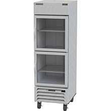 Beverage-Air HBF23-1-HG 1 Section Glass Half Door Bottom-Mounted Reach-In Freezer with LED Lighting - 23 Cu. Ft.
