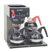 Bunn 12950.0212 CWTF15-3-0212 Coffee Brewer with 3 Lower Warmers - Plastic Funnel