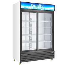 Unity u-gm2-s 52" Two Glass Door Merchandiser Refrigerator with LED Lighting
