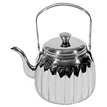 Town Food 24148/DZ 48oz Capacity Stainless Steel Teapot Casablanca Gooseneck Spout Pivot Handle With Knob - Dozen