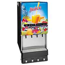 Bunn JDF-4S 16" Silver Series 4-Flavor Cold Beverage System with LED Light Graphics - ADA Compliant Remote Dispense