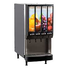 Bunn JDF-4S-PC 16" Silver Series Portion Control 4-Flavor Cold Beverage System with Lit Segment Graphics