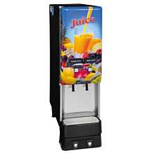 Bunn JDF-2S 11" Silver Series 2-Flavor Cold Beverage System with LED Light Graphics - ADA Compliant Remote Dispense