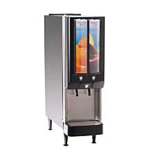 Bunn JDF-4S-PB 11" Push Button 2-Flavor Cold Beverage System with Lit Segment Graphics & Water - 120V