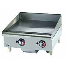 Star Max 624TSPF 24" Thermostatic Control Gas Countertop Griddle with Safety Pilot
