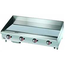 Star Max 648TCHSF 48" Countertop Chrome Gas Griddle with Thermostatic Controls