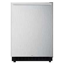 SUMMIT 24'' AL54CSSHH Stainless Steel Door All-Refrigerator with Stainless Steel Cabinet
