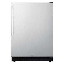 SUMMIT 24'' AL54CSSHV Stainless Steel Door All-Refrigerator with Stainless Steel Cabinet