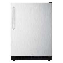 SUMMIT 24'' AL54SSTB Stainless Steel Door All-Refrigerator with Black Cabinet