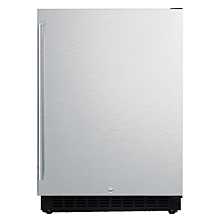 SUMMIT 24'' AL54 Stainless Steel Door All-Refrigerator with Black Cabinet