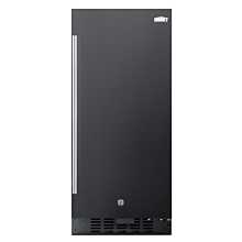 SUMMIT 15" FF1532B Black Door All-Refrigerator with Black Exterior