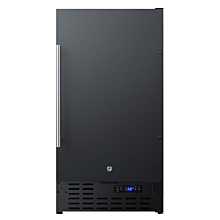 SUMMIT 18'' FF1843BADA Black Door All-Refrigerator with Black Cabinet