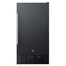 SUMMIT 18" FF1843B Black Door All-Refrigerator with Black Exterior