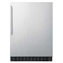 SUMMIT 24'' FF64BXCSSHV Stainless Steel Door All-Refrigerator with Stainless Steel Cabinet