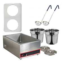 Global GLSW4 Soup Warmer Set and Replacement Adaptor and Inset Pot