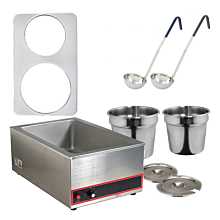 Global GLSW5 Soup Warmer Set and Replacement Adaptor and Inset Pot