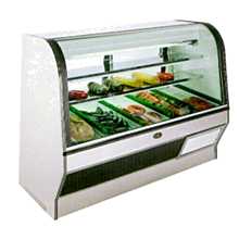 Marc Refrigeration HS-4 S/C Self Contained 50" Meat/Deli Case, Curved Glass Front