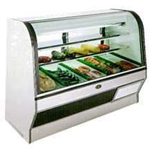 Marc Refrigeration HS-6 S/C Self Contained 72" Meat/Deli Case, Curved Glass Front