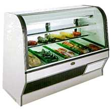 Marc Refrigeration HS-8 S/C Self Contained 96" Meat/Deli Case, Curved Glass Front