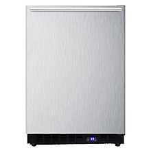 Summit SCFF52WXSSHV 24" Built-In Undercounter All-Freezer with Stainless Steel Door, Thin Handle, and White Cabinets
