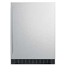 SUMMIT 24'' SPR627OSCSS Stainless Steel Door All-Refrigerator with Stainless Steel Cabinet