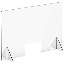 Winco ACSS-4832W Countertop Safety Shield with Window, 48" x 32"