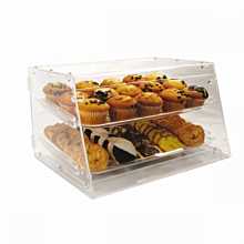 Winco ADC-2 Counter Top Display Case w/ (2) 12 x 18" Trays, 21 x 18 x 12", Clear