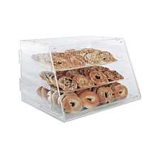 Winco ADC-3 Counter Top Display Case w/ (3) 12 x 18" Trays, 21 x 18 x 16.5", Clear
