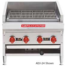 American Range ADJ-48-LP 48" Liquid Propane Radiant Countertop Charbroiler - 160,000 BTU
