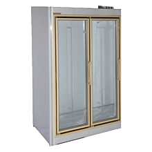 Universal ADM-2-R 55” Stainless Steel Two Swing Glass Door Remote Merchandiser Refrigerator