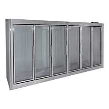 Universal ADM-6-R 150” Stainless Steel Six Swing Glass Door Remote Merchandiser Refrigerator