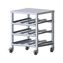 Winco ALCR-3M Mobile Under-Counter 3-Tier Can Storage Rack