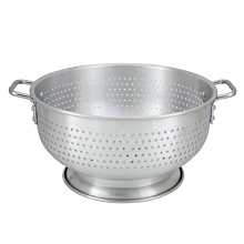 Winco ALO-8BH 8 Qt. Aluminum Colander with Base and Handles