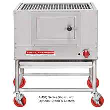 American Range AMSQ-48-NG 48" Natural Gas Stainless Steel Mesquite Wood-Fired CharBroiler - 30,000 BTU