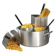 Winco APS-20 20 Quart Pasta Cooker Set with 4 Stainless Steel Inserts
