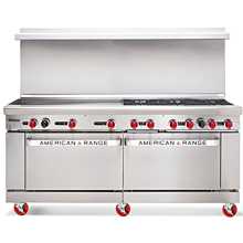 American Range ARGF-12, 72 inch Commercial Range with Green Flame Pilotless Ignition, 12 Burner - New Style