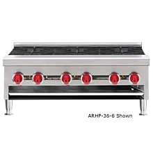 American Range ARHP-36-3-LP 36" Stainless Steel Countertop Liquid Propane 3 Burners Hotplate - 96,000 BTU