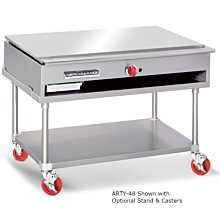 American Range ARTY-48-NG 48" Natural Gas Stainless Steel Culinary Series Teppan-Yaki Japanese Style Griddle - 30,000 BTU