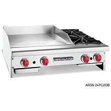 American Range AR24-12G20B 24" Manual Griddle with 2 Open Burners