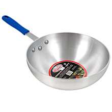 Winco ASFP-11 11" Aluminum Stir Fry Pan with Silicone Handle