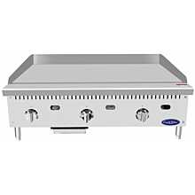 Atosa CookRite ATTG-36-NG 36" 3 Burner Countertop Natural Gas Griddle with Thermostatic Control - 75,000 BTU