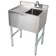 Single Compartment Bar Sink, drainboard left
