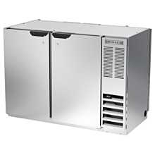 Beverage Air BB48HC-1-F-PT-S 48" Pass-Thru Stainless Steel Two Solid Door Food Rated Back Bar Refrigerator
