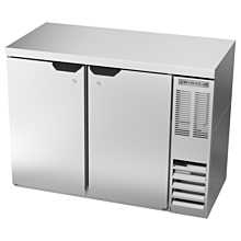 Beverage-Air BB48HC-1-S-27 48" Stainless Steel Two Solid Door Back Bar Refrigerator with 2" Stainless Steel Top