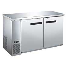 Universal BBCI-4824 48" Stainless Steel Solid Two Door 24" Depth Back Bar Refrigerator
