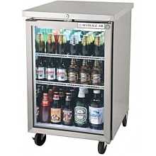 Beverage-Air BB24HC-1-G-S 24 inch Stainless Steel Back Bar Refrigerator with 1 Glass Door - 115V