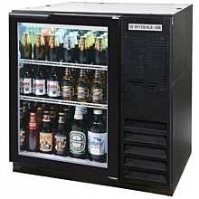 Beverage-Air BB36HC-1-G-B 36 inch Black Glass Door Back Bar Refrigerator