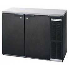 Beverage-Air BB48HC-1-PT-B-27 48 inch Black Solid Door Pass-Through Back Bar Refrigerator with 2 inch Stainless Steel Top